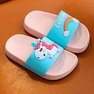 I’m selling girls cartoon unicorn graphic slippers